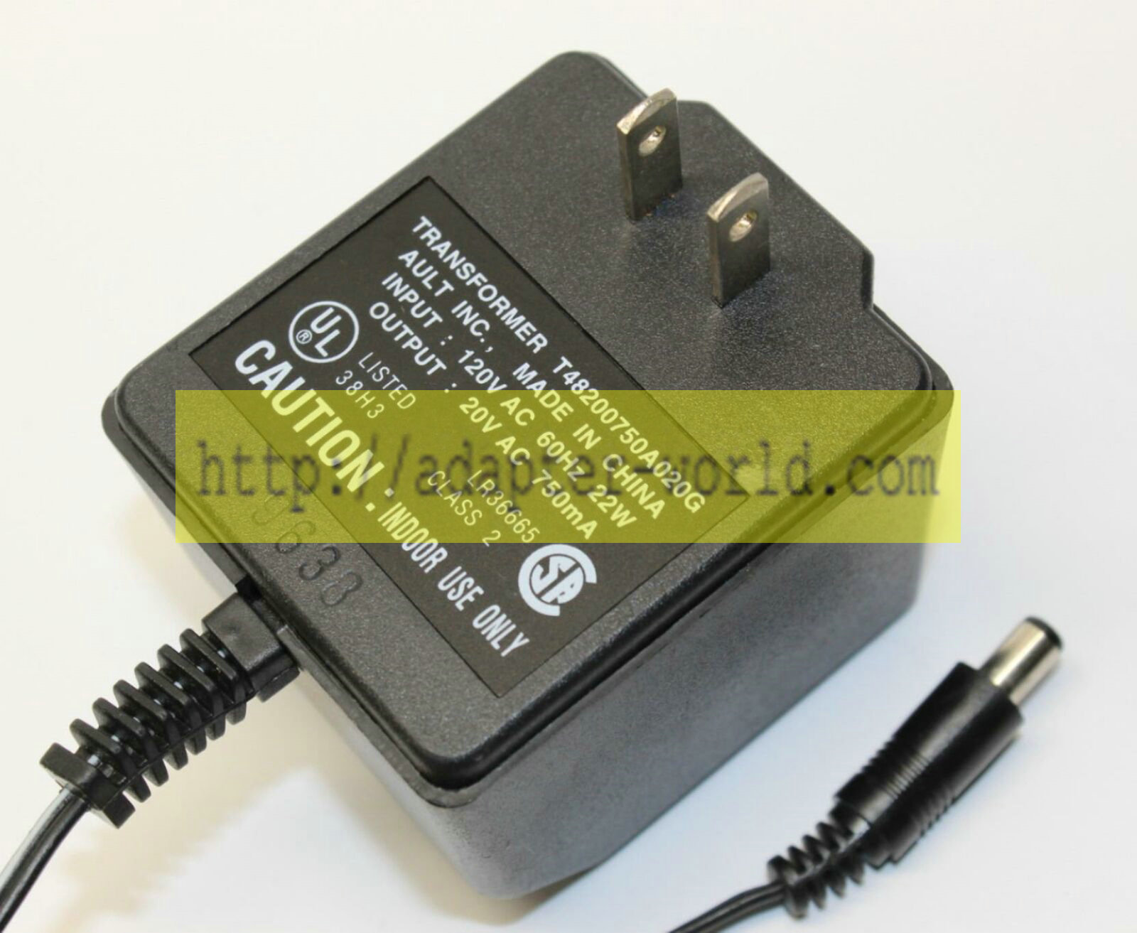 *Brand NEW* 20V AC 750mA Ault T48200750A020G Class 2 Transformer Adapter Power Supply - Click Image to Close
